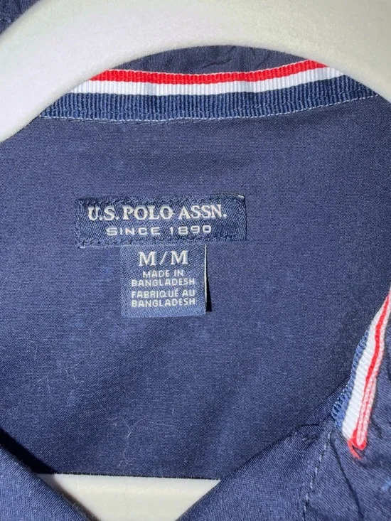 U.S. Polo Assn. Navy Sleeveless Button-Front Midi Dress M Coastal Classic Boat - Picture 6 of 9